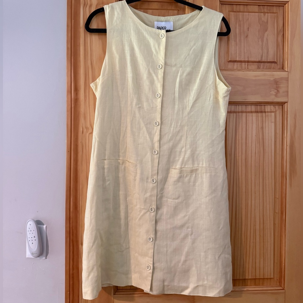 BRAND NEW: Paper Heart Yellow Button up Dress
